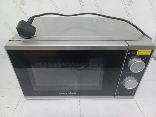 MORPHY RICHARDS MICROWAVE IN SILVER