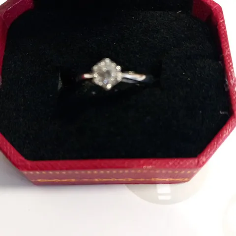 9CT WHITE GOLD DIAMOND SOLITAIRE RING