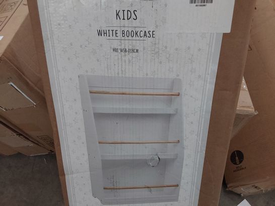 BOXED DESIGNER KIDS BOOKCASE WHITE 