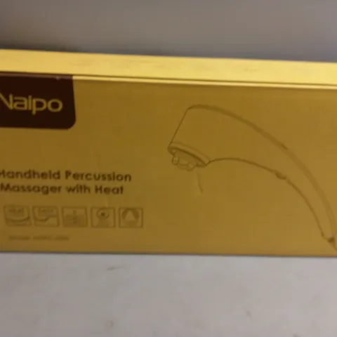 BOXED NAIPO HANDHELD PERCUSSION BODY MASSAGER WITH HEAT MGPC-5000