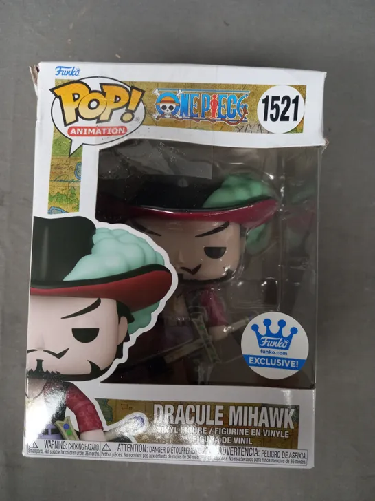 BOXED FUNKO POP COLLECTIBLE ONE PIECE VINYL FIGURE 1521 - DRACULE MIHAWK