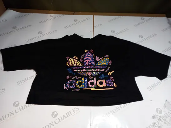 ADIDAS ORIGINAL LOGO CROPPED T-SHIRT SIZE 8