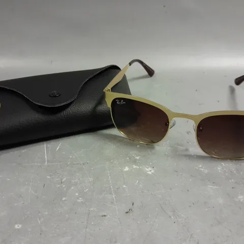 RAY-BAN RB3538 GOLD COLOUR FRAME SUNGLASSES 