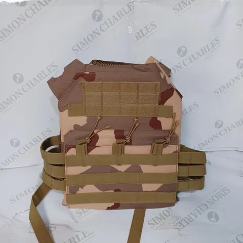 UNBRANDED MILITARY STYLE CAMO PATTERNED PROTECTIVE VEST 