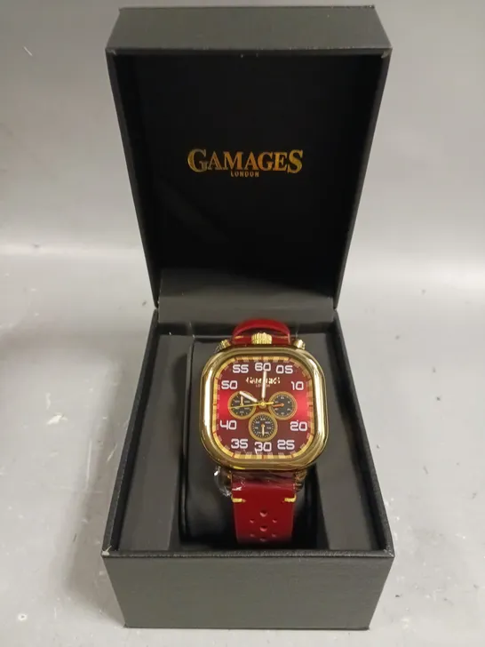 GAMAGES OF LONDON LIMITED EDITION HAND ASSEMBLED VERTICAL ASTUTE AUTOMATIC RED