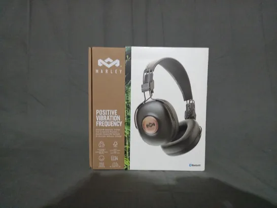 BOXED HOUSE OF MARLEY POSITIVE VIBRATION FREQUENCY BLUETOOTH HEADPHONES