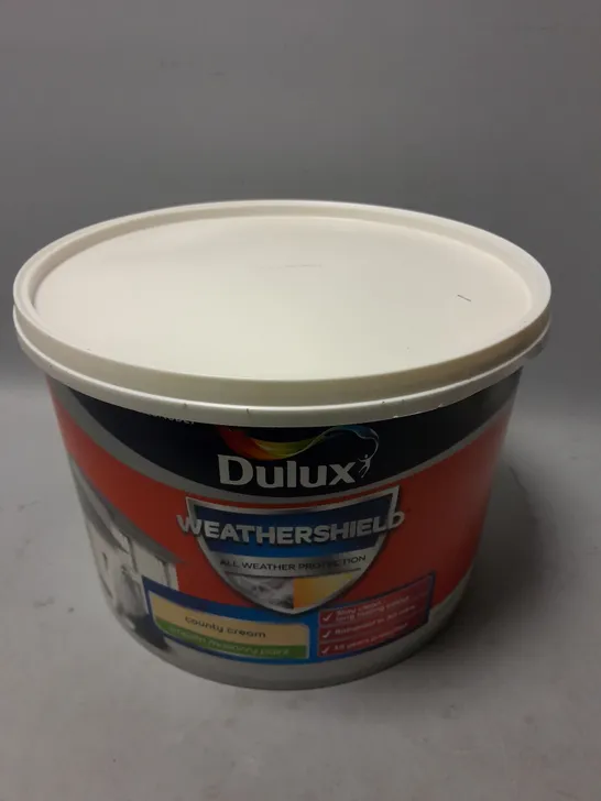 DULUX WEATHERSHIELD COUNTY CREAM SMOOTH MASONRY PAINT (10L) - COLLECTION ONLY