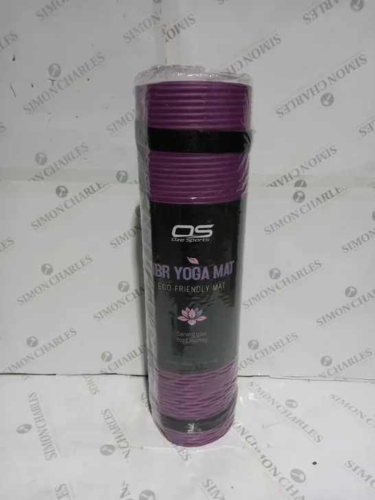 PACKAGED AND SEALED OZE SPORTS NBR ECO FRIENDLY YOGA MAT - PURPLE - 183 X 61 CM 