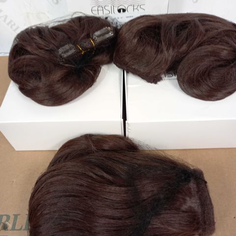 EASILOCKS HAIR BUNDLE OF 3 BOXES: MOCHA BROWN - 2 X EXTRA VOLUME & 1 X 16" BLOWDRY PONYTAIL