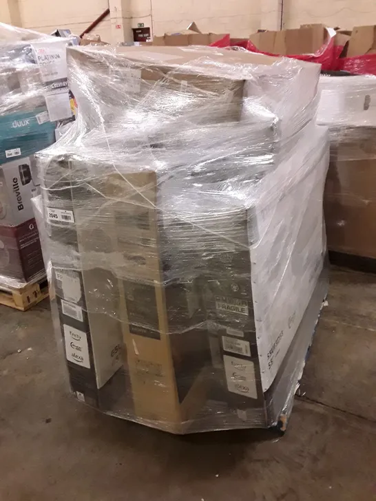 PALLET OF APPROXIMATELY 8 UNTESTED RAW RETURNS TVS TO INCLUDE;