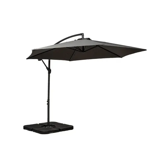 BOXED ALEXIE 300cm CANTILEVER PARASOL - GREY (1 BOX)