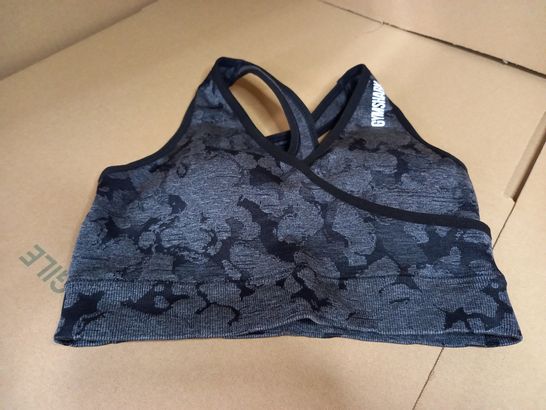 STYLE OF GYMSHARK GREY/LOGO SPORTS BRA - SMALL