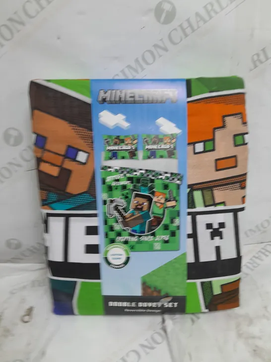 MINECRAFT DOUBLE DUVET COVER & PILLOWCASE SET