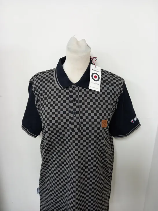 LAMBRETTA CHECK POLO SHIRT SIZE M