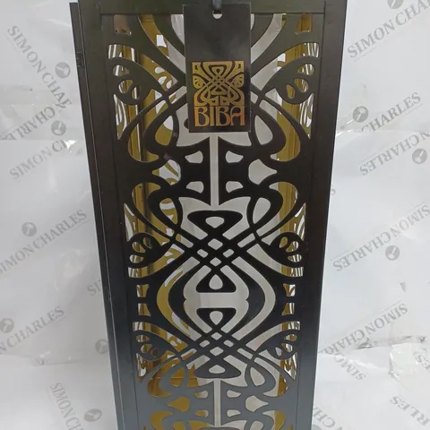 BOXED BIBA CUTOUT LANTERN BLACK 