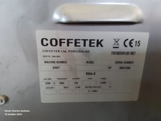 COFFETEK VITRO 4 INSTANT COMMERCIAL COFFEE MACHINE (POWERS ON)