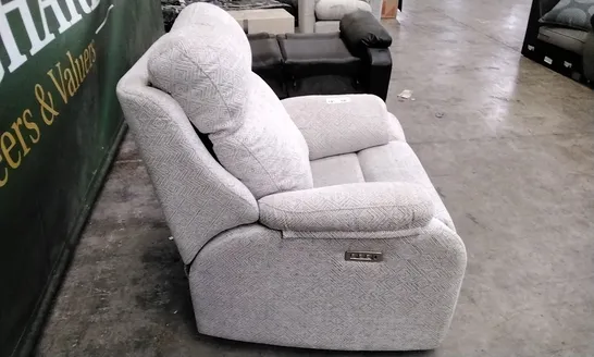 QUALITY BRITISH DESIGNER G PLAN MANUFACTURED KINGSBURY ELECTRIC RECLINER CHAIR - NEBULAR MIST FABRIC 