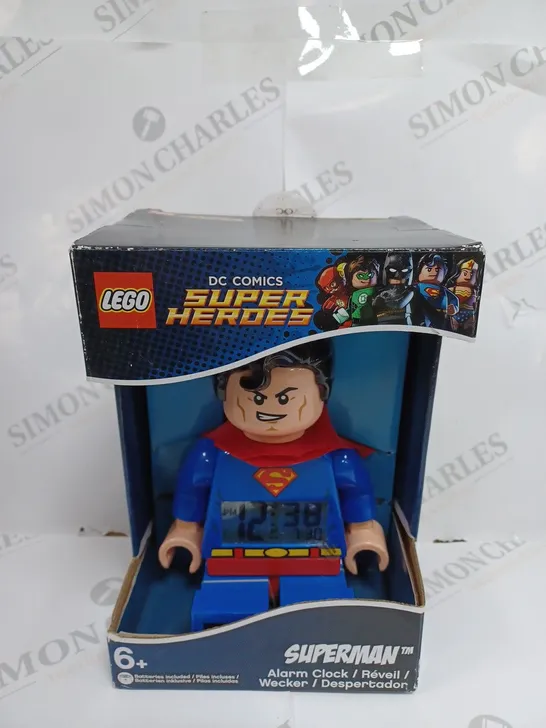 BOXED LEGO DC COMICS SUPER HEROS -  SUPERMAN ALARM CLOCK