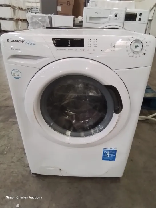 CANDY ULTRA 8Kg 1400 SMART TOUCH WHITE WASHING MACHINE HCU1482DE/1-80