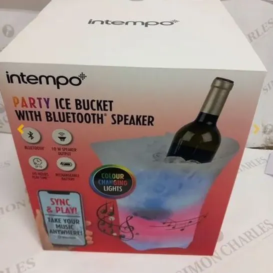 BRAND NEW BOXED INTEMPO PARTY ICE BUCKET WITH BLUETOOTH SPEAKER