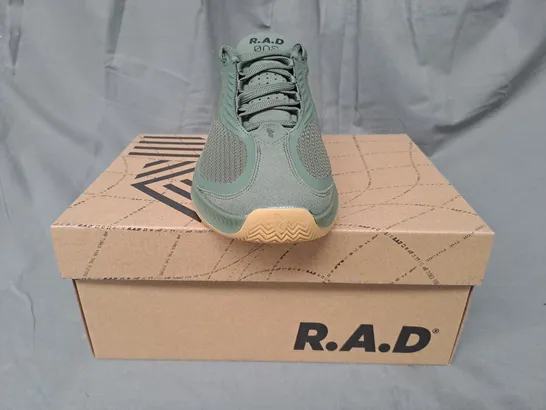 BOXED PAIR OF R.A.D ONE SHOES IN GREEN UK SIZE 6