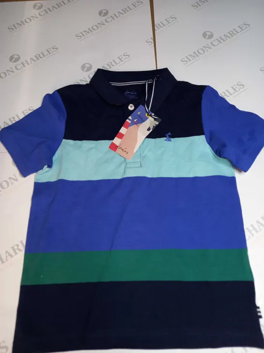 JOULES COLOUR BLOCK POLO SHIRT SIZE 7 YEARS