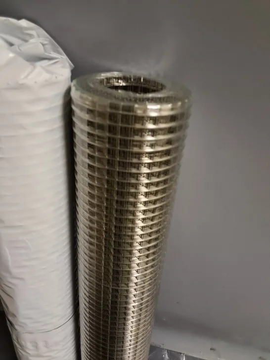 TWO ROLLS OF METAL SCREEN - EACH 60CM X UNSPECIFIED 