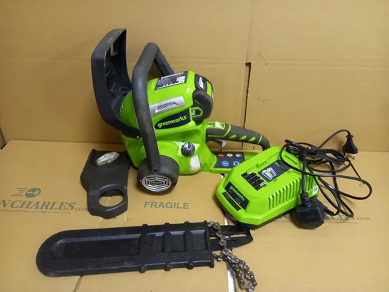 GREENWORKS CHAIN SAW CORDLESS 