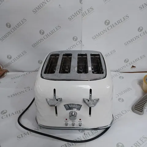 DE'LONGHI BRILLANTE CTJ4003W 4-SLICE TOASTER - WHITE