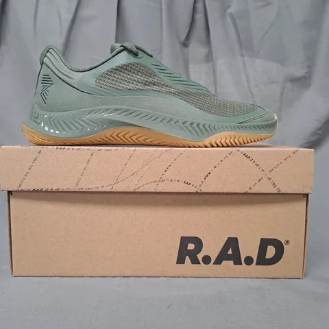 BOXED PAIR OF R.A.D ONE SHOES IN GREEN UK SIZE 6