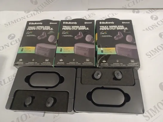 LOT OF 5 BOXED PAIRS OF SKULL CANDY SESH EVO TWS EARBUDS