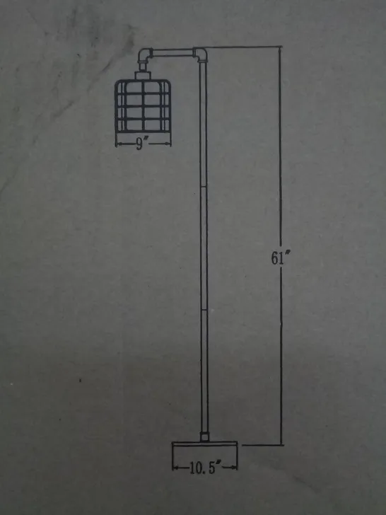 BOXED TYRONE 154CM ARCHED FLOOR LAMP 1 BOX