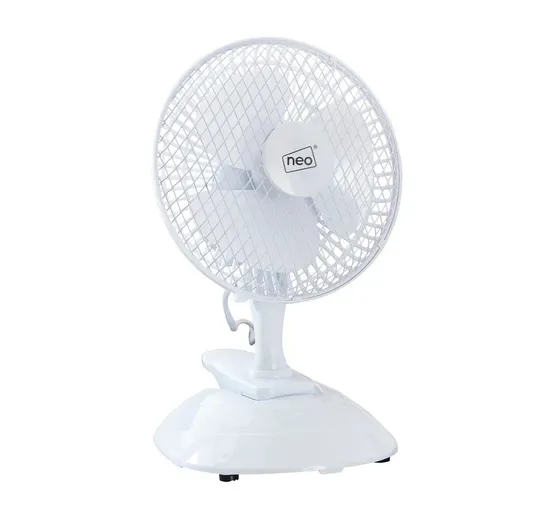 BOXED NEO MINI CLIP BASE MOUNT DESK FAN - WHITE