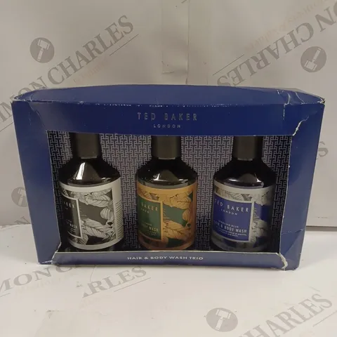 BOXED TED BAKER LONDON HAIR & BODY WASH TRIO 