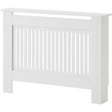 A BOXED WHITE WOODEN RADIATOR COVER