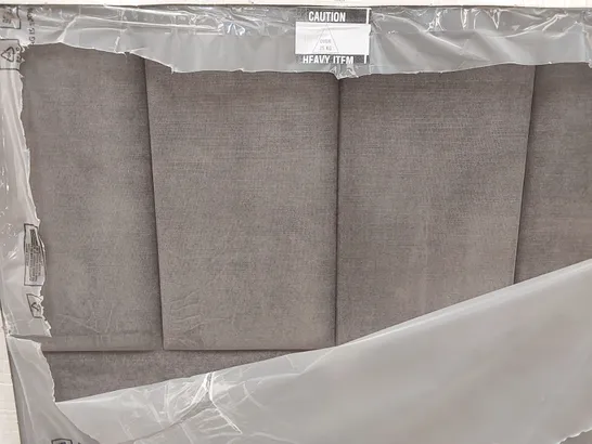 BAGGED DESIGNER WILLOW AND HALL 150cm KING SIZE BRAYDON FABRIC UPHOLSTERED HEADBOARD - GREY