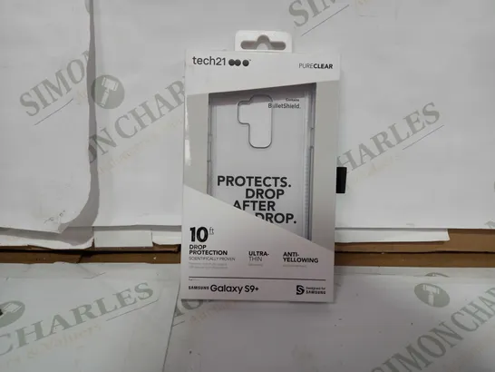 BOX OF 73 BRAND NEW TECH 21 PURECLEAR 10FT DROP PROTECTION ULTRA-THIN ANTI-YELLOWING SAMSUNG GALAXY S9+ PHONE CASES