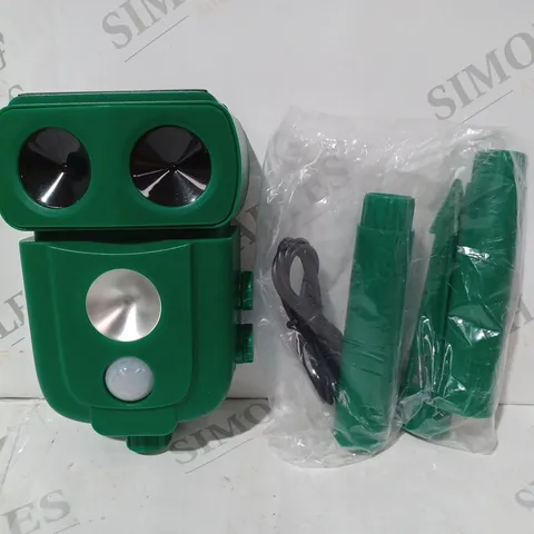 BOXED UNBRANDED OUTDOOR SOLAR ULTRASONIC ANIMAL REPELLER