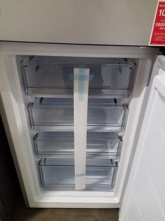 HOOVER HOCT3L517FSK 50/50 FRIDGE FREEZER MATTE SILVER - UNPROCESSED RAW RETURN