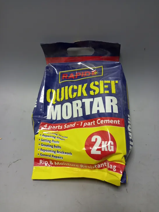 BOX OF APPROX 3 RAPIDE QUICK SET MORTAR 2KG 