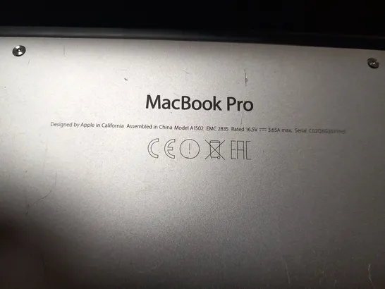 APPLE MACBOOK PRO (A1502 EARLY 2015)