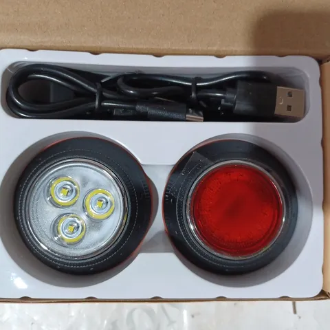 BOXED UNBRANDED RECHARGEABLE LED BICYCLE LAMP