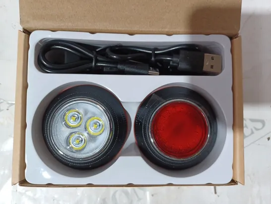 BOXED UNBRANDED RECHARGEABLE LED BICYCLE LAMP