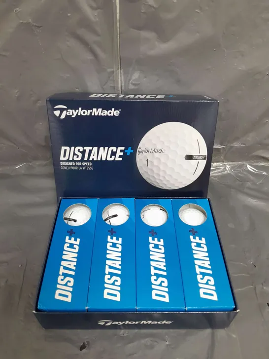 TAYLORMADE DISTANCE+ GOLF BALLS 12 BALL WHITE