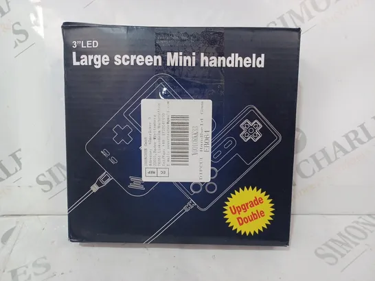 BOXED UNBRANDED 3" LARGE SCREEN MINI HANDHELD GAMING DEVICE IN BLUE