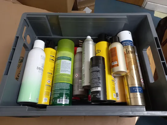 APPROXIMATELY 20 AEROSOL HAIR SPRAYS AND DRY SHAMPOO INCLUDE GOT2B AND L'OREAL 