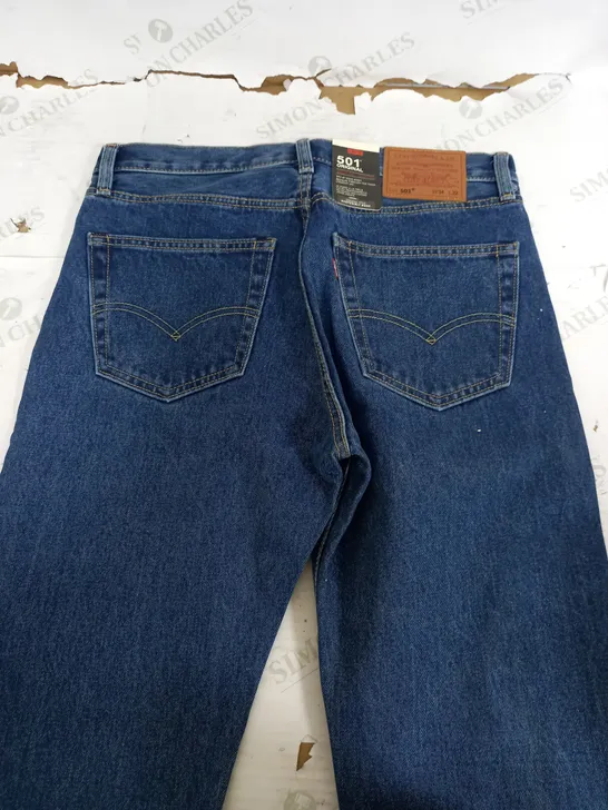 LEVI'S 501 ORIGINAL DARK DENIM JEANS - W34 L32