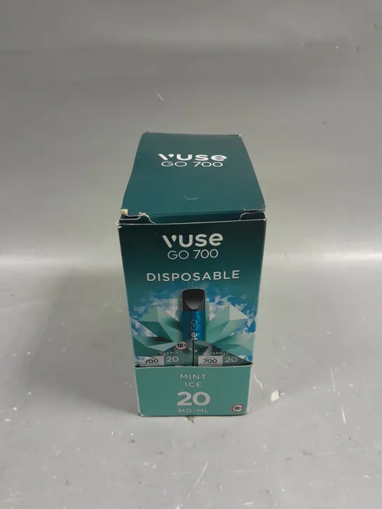 10 X BOXED VUSE GO 700 DISPOSABLE VAPES - MINT ICE 