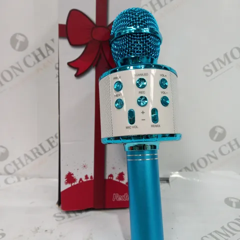 BOXED METALIC BLUE WS-858L KARAOKE MICROPHONE 