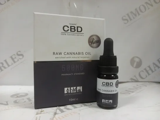 BOXED CANABIDOL CBD RAW OIL 500MG DROPS 10ML